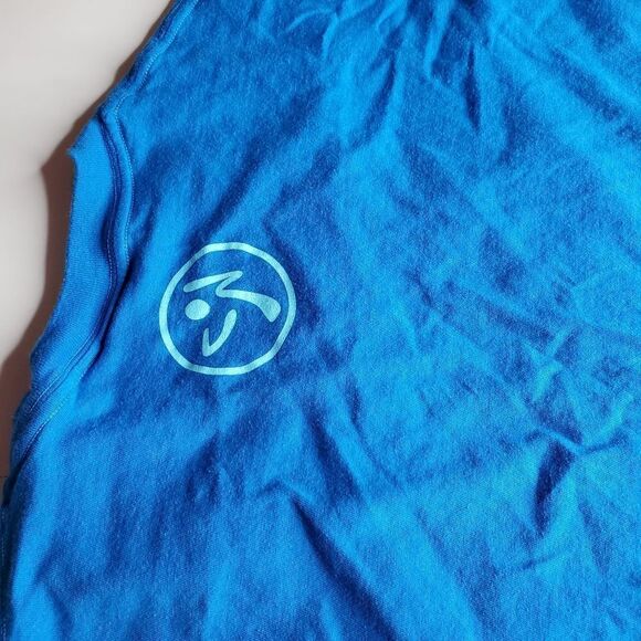 ZUMBA unexpected unapologetic fun blue orange Free Spirited SPELLOUT TSHIRT OSFM - Picture 5 of 7